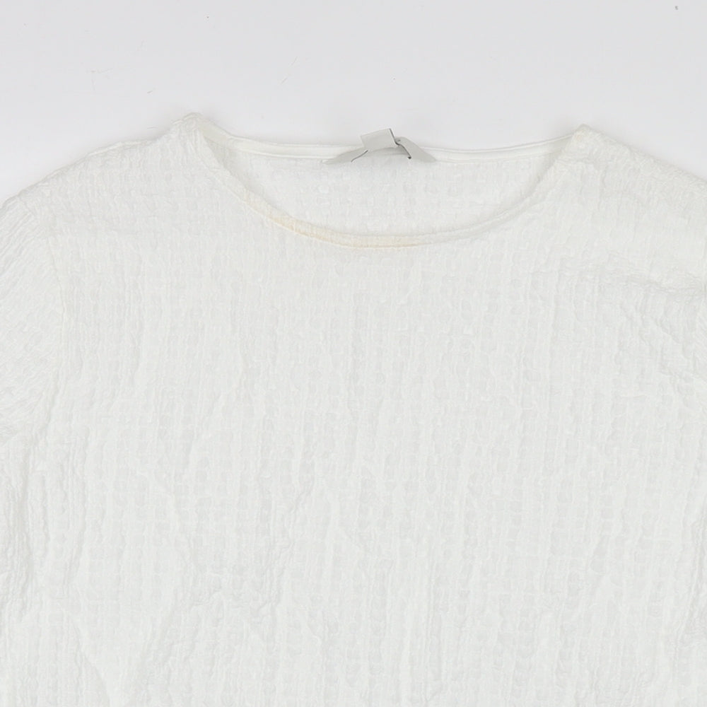 Womens UK Size 12 Marks and Spencer White Basic Blouse