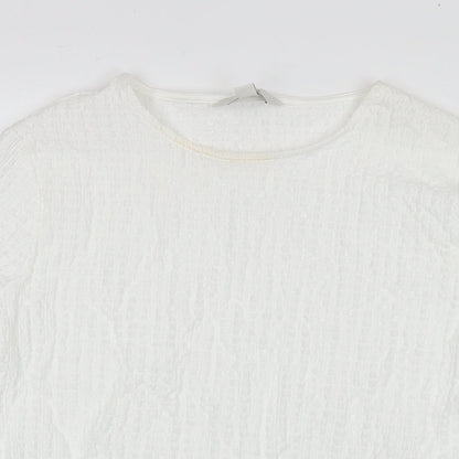 Womens UK Size 12 Marks and Spencer White Basic Blouse