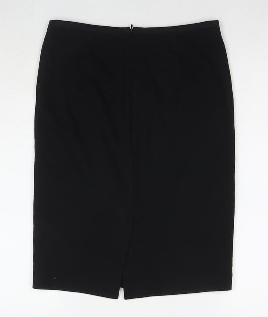 NEXT Womens Black Polyester Straight & Pencil Skirt Size 10 Zip
