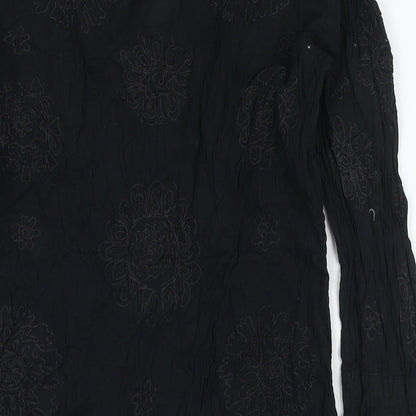 Womens UK Size 10 NEXT Black Tunic Blouse