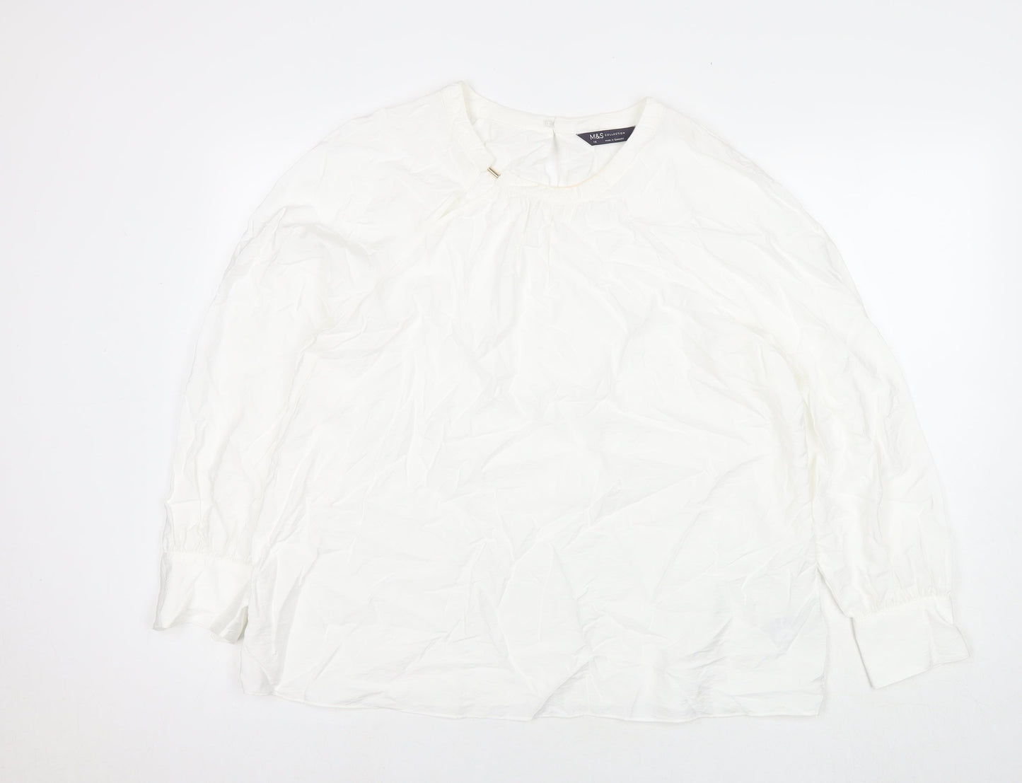 Womens UK Size 18 Marks and Spencer White Basic Blouse
