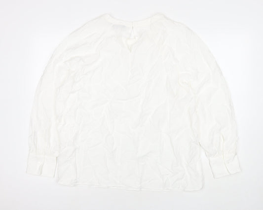 Womens UK Size 18 Marks and Spencer White Basic Blouse