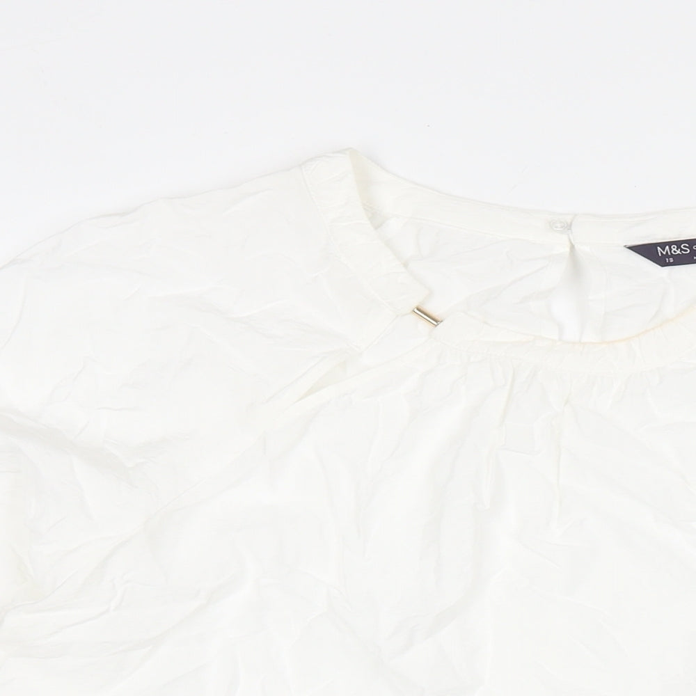 Womens UK Size 18 Marks and Spencer White Basic Blouse