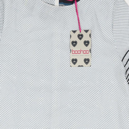 Boohoo Womens Multicoloured Polyester A-Line Size 8 Roll Neck Zip