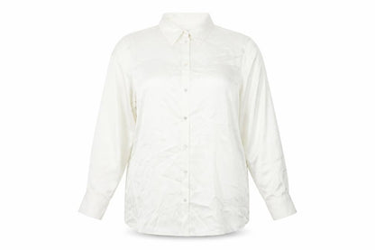 Womens UK Size 12 Marks and Spencer White Basic Button-Up