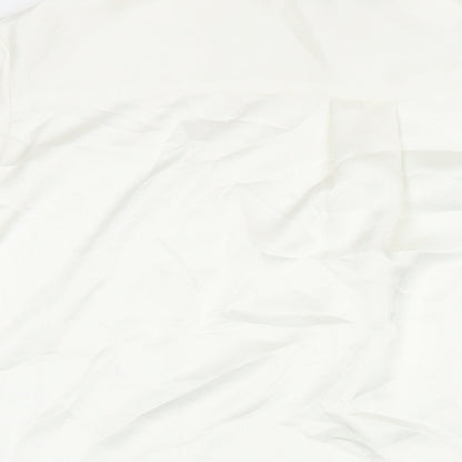 Womens UK Size 12 Marks and Spencer White Basic Button-Up