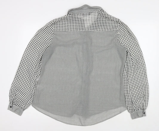 Womens UK Size 16 Dorothy Perkins Black Basic Button-Up