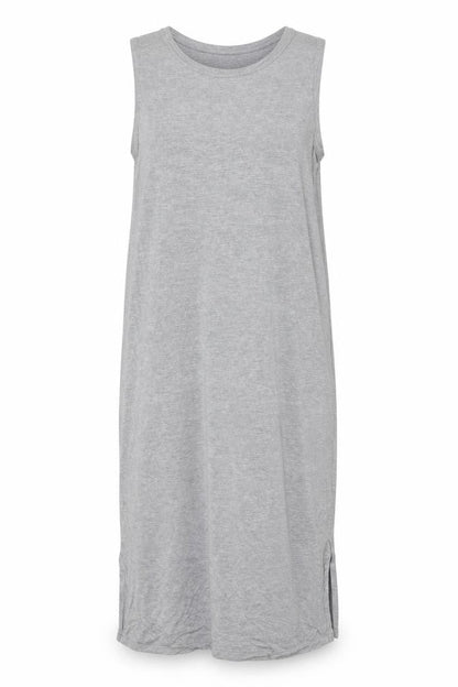 H&M Womens Grey Viscose Tank Dress Size M Round Neck Pullover