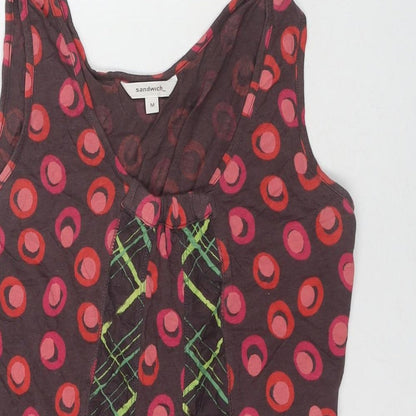 Womens UK Size M Sandwich Multicoloured Basic Tank