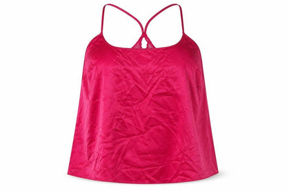 Marks and Spencer Womens Pink Solid Polyester Top Pyjama Top Size L
