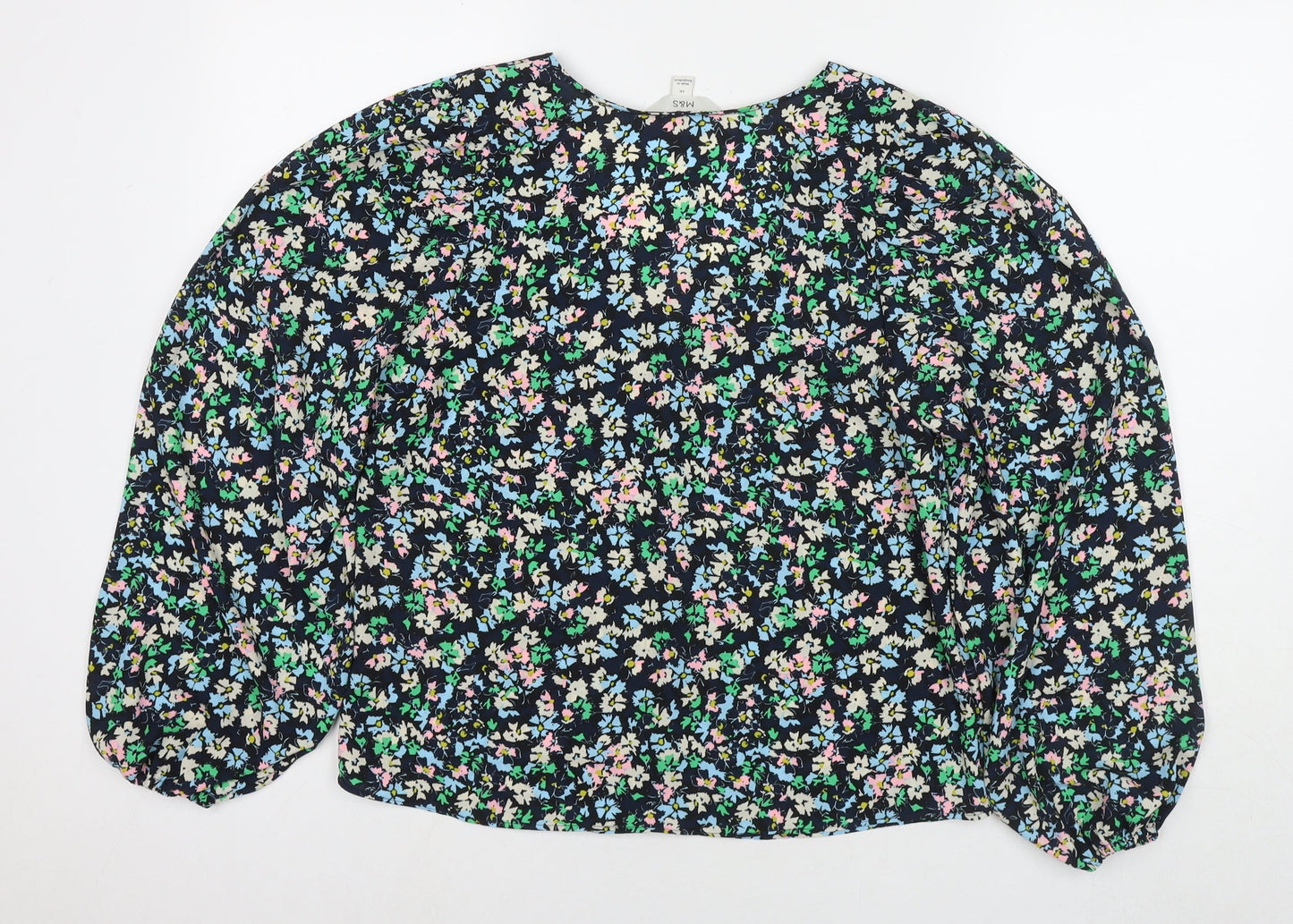 Womens UK Size 10 Marks and Spencer Multicoloured Basic Blouse