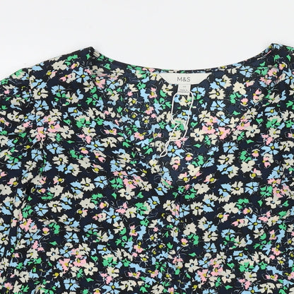 Womens UK Size 10 Marks and Spencer Multicoloured Basic Blouse