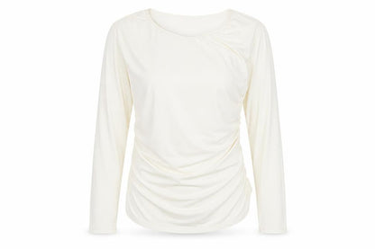 Marks and Spencer Womens White Polyester Basic Blouse Size 24 Round Neck