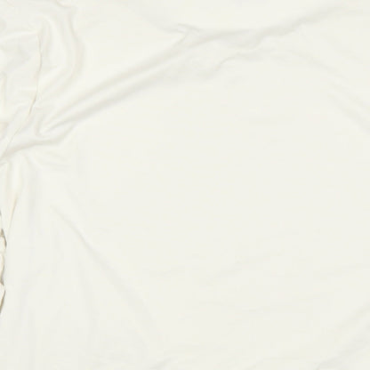 Marks and Spencer Womens White Polyester Basic Blouse Size 24 Round Neck
