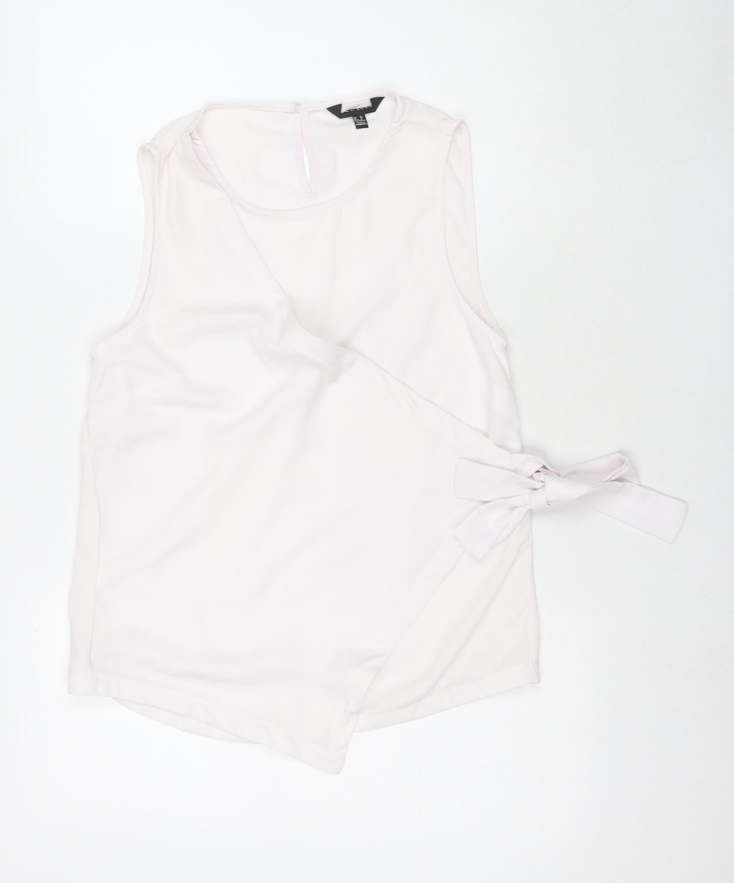 Womens UK Size 12 New Look White Basic Tank