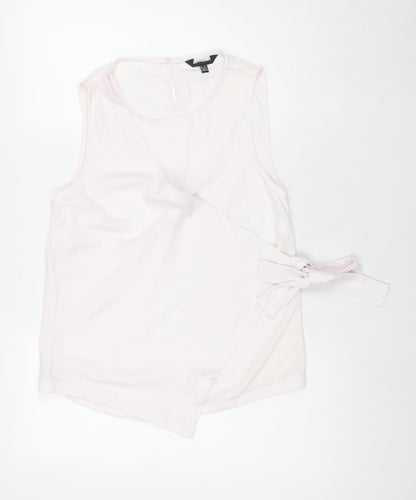 Womens UK Size 12 New Look White Basic Tank