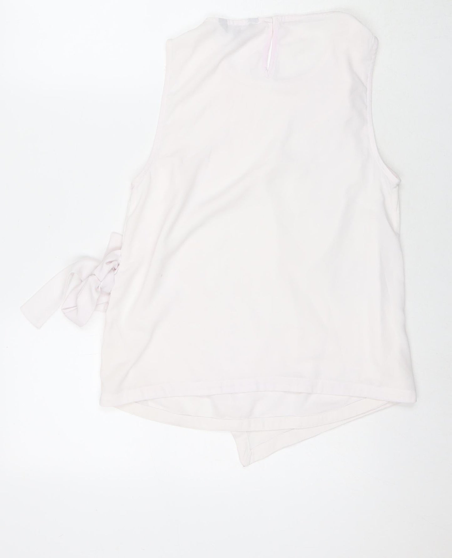Womens UK Size 12 New Look White Basic Tank