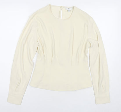 Womens UK Size 10 Marks and Spencer Ivory Basic Blouse