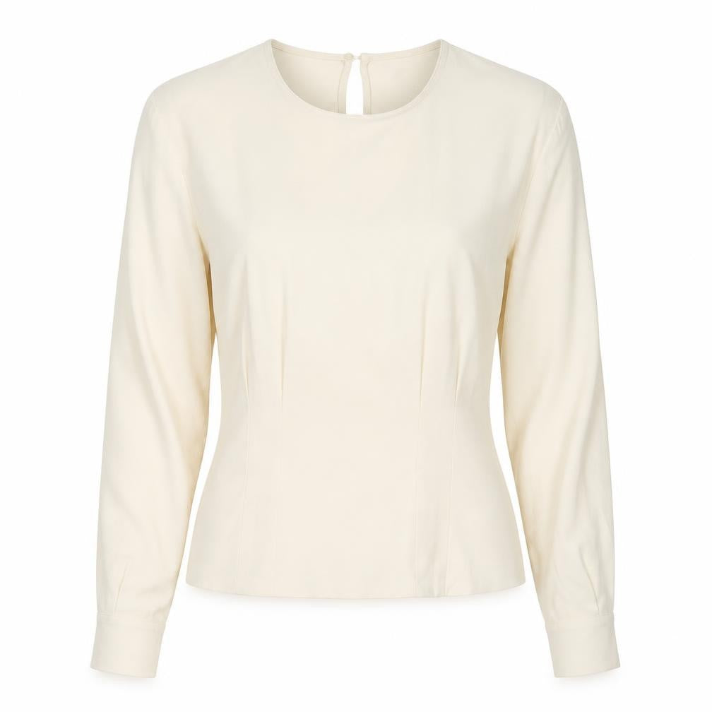 Womens UK Size 10 Marks and Spencer Ivory Basic Blouse