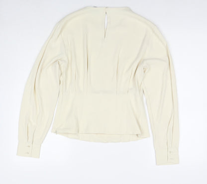Womens UK Size 10 Marks and Spencer Ivory Basic Blouse