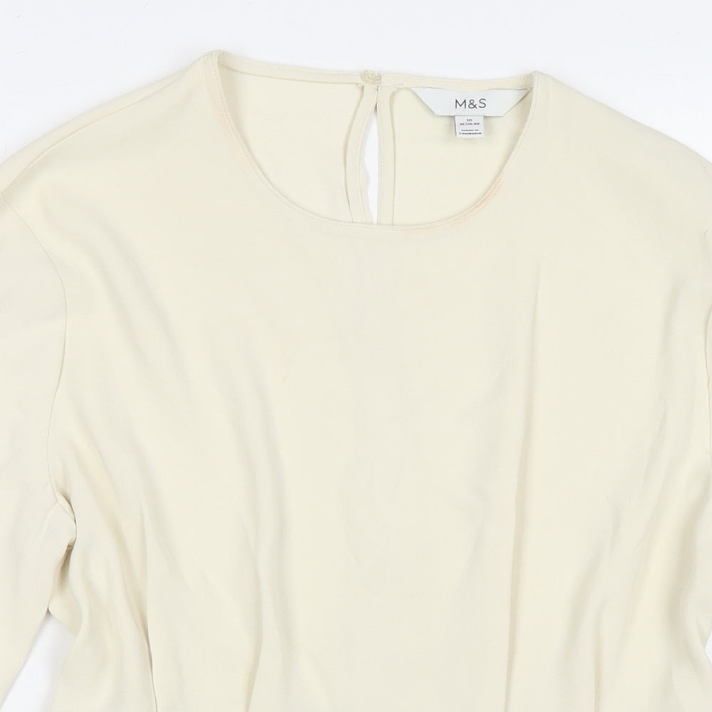 Womens UK Size 10 Marks and Spencer Ivory Basic Blouse