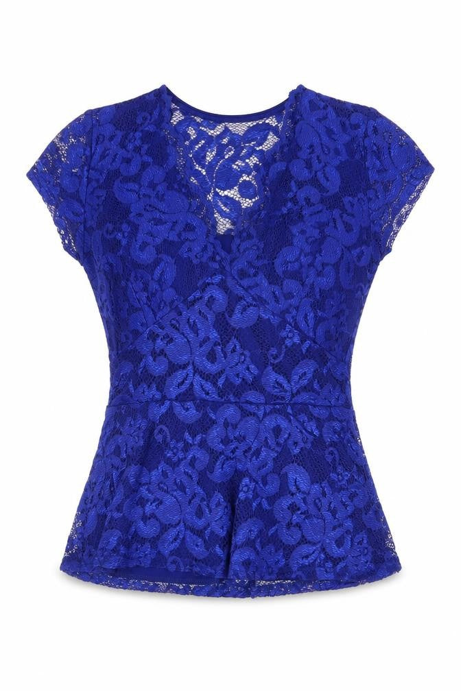 Womens UK Size 10 Quiz Blue Basic Blouse