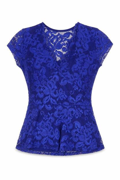 Womens UK Size 10 Quiz Blue Basic Blouse