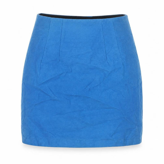 Laurel Womens Blue Wool Mini Skirt Size 8 Zip