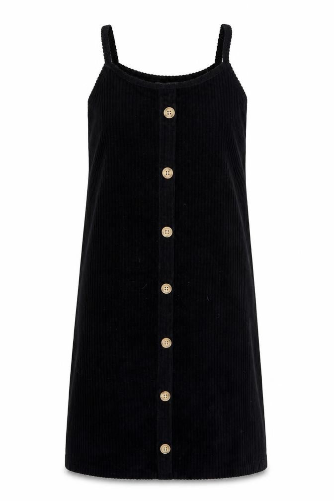 Front view of Denim & Co. girls’ beige cotton a-line, size 12-13, years round neck pullover
