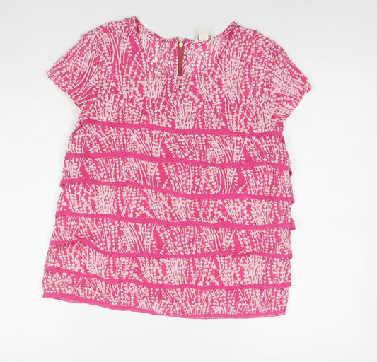Womens UK Size 12 Monsoon Pink Basic Blouse