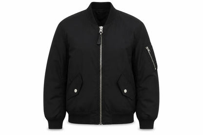 Womens UK Size 8 H&M Black Bomber Jacket