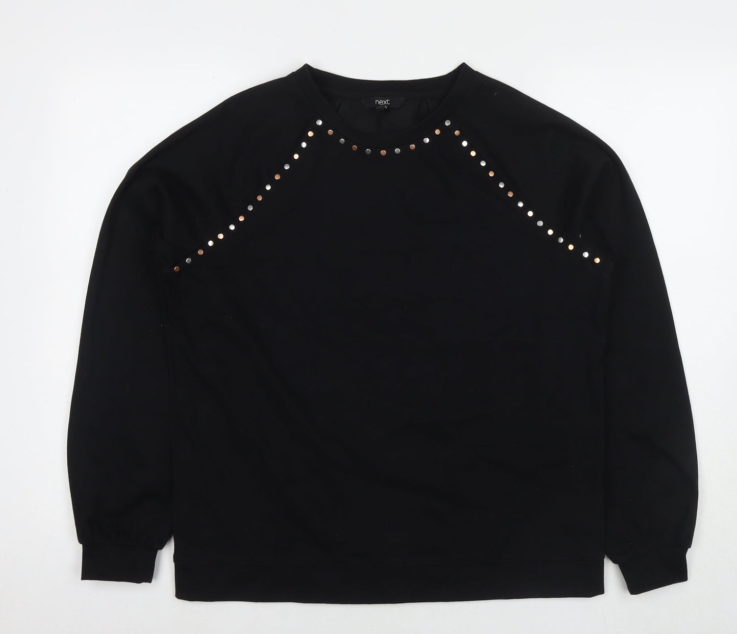 Womens UK Size M NEXT Black Pullover Sweatshirt