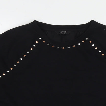 Womens UK Size M NEXT Black Pullover Sweatshirt