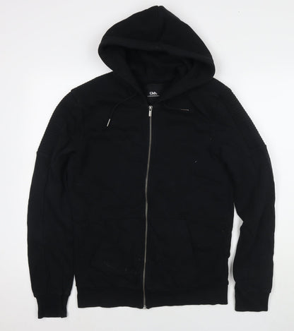 Clockhouse Mens Black Cotton Full Zip Hoodie Size XS