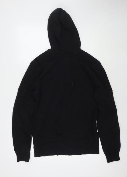 Clockhouse Mens Black Cotton Full Zip Hoodie Size XS