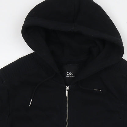 Clockhouse Mens Black Cotton Full Zip Hoodie Size XS