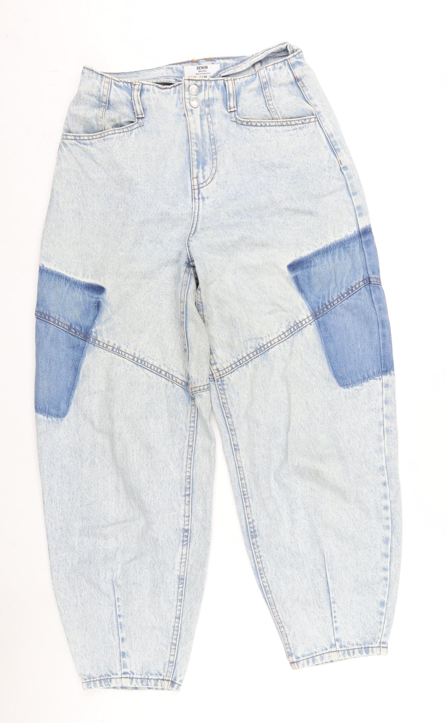 Berkshire Womens Blue Cotton Tapered Jeans Size 8 L27 in Regular Zip