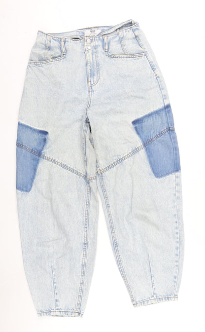 Berkshire Womens Blue Cotton Tapered Jeans Size 8 L27 in Regular Zip