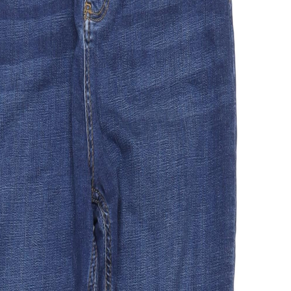 Per Una Womens Blue Cotton Blend Skinny Jeans Size 26 in L30 in Regular Zip