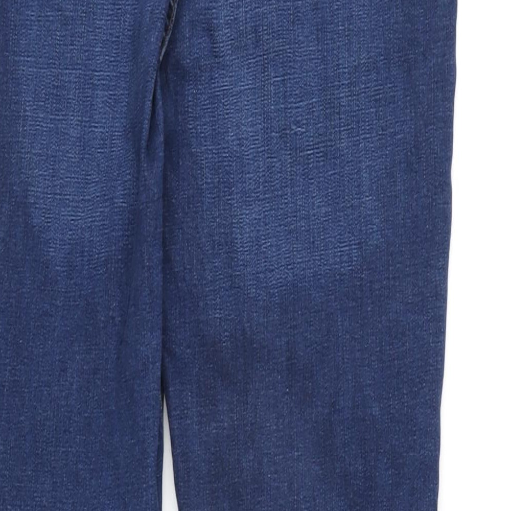 Per Una Womens Blue Cotton Blend Skinny Jeans Size 26 in L30 in Regular Zip