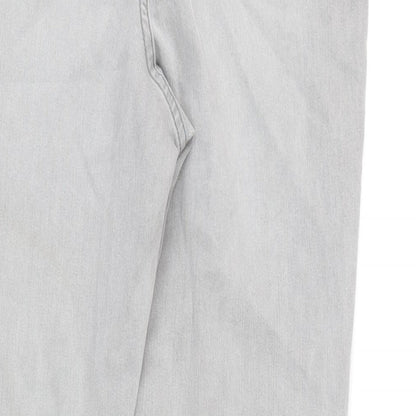 George Womens Grey Cotton Blend Skinny Jeans Size 12 L28.5 in Regular Zip