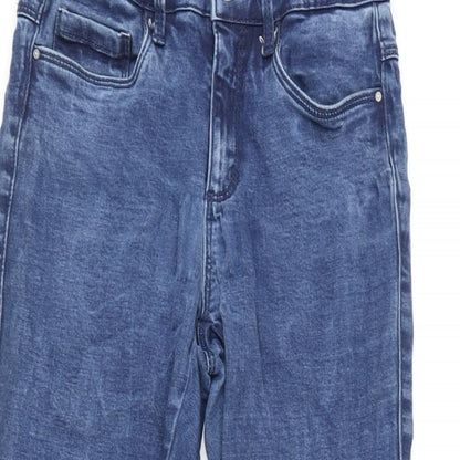 Only Womens Blue Cotton Blend Tapered Jeans Size 24 in L25 in Regular Zip