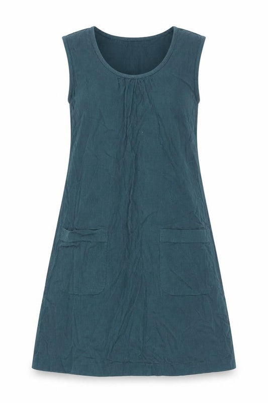 Nomads Womens Green Cotton A-Line Size 8 Scoop Neck