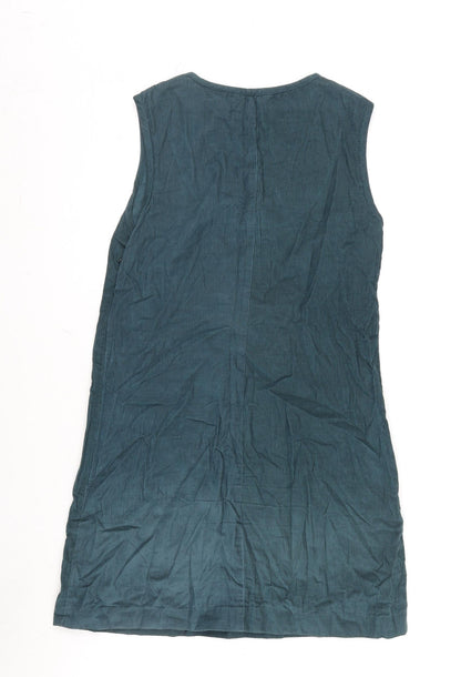 Nomads Womens Green Cotton A-Line Size 8 Scoop Neck