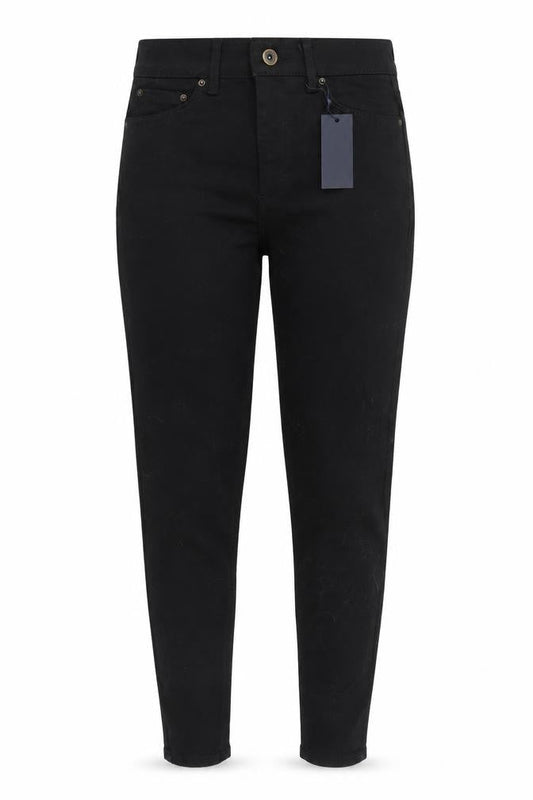 Womens UK Size XS Pieces Regular Fit Tapered Black Jeans