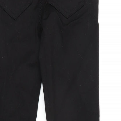 Womens UK Size XS Pieces Regular Fit Tapered Black Jeans