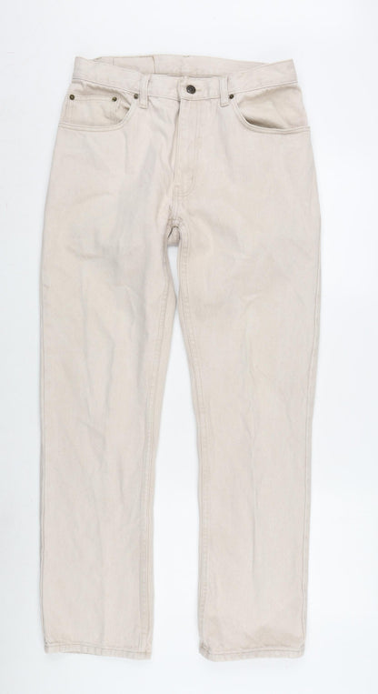 Mens UK Size 32 in Nico Regular Fit Straight Beige Jeans