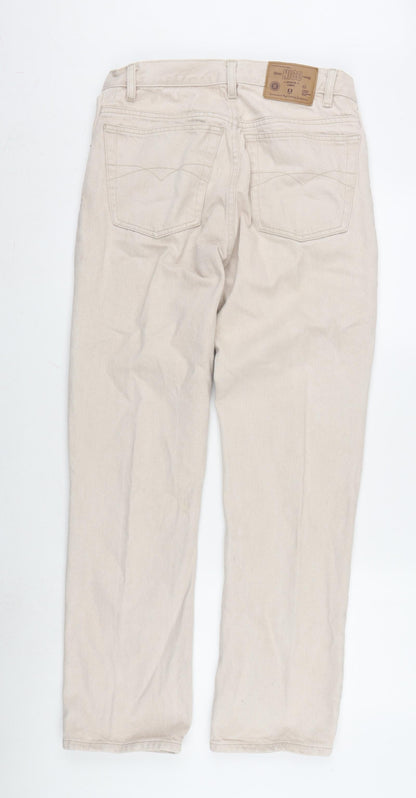 Mens UK Size 32 in Nico Regular Fit Straight Beige Jeans