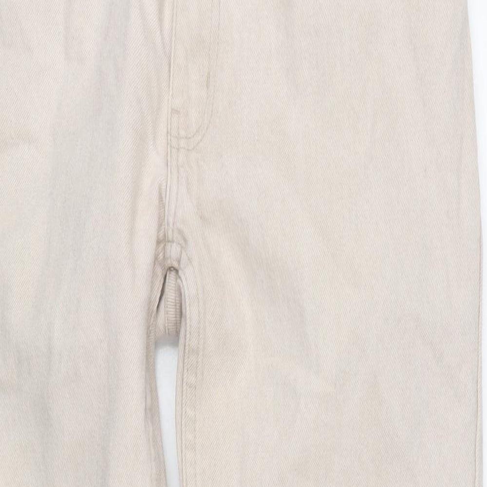 Mens UK Size 32 in Nico Regular Fit Straight Beige Jeans