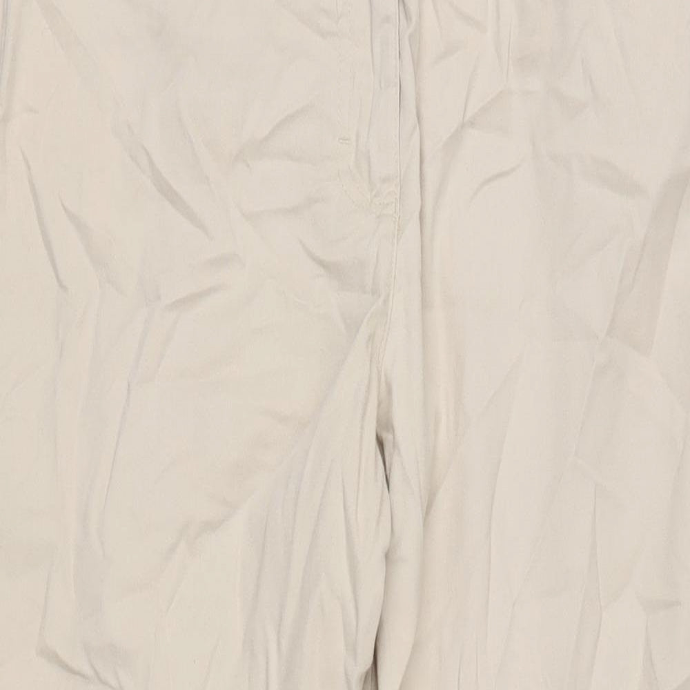 Klass Womens Beige Cotton Blend Straight Jeans Size 12 L27.5 in Regular Zip